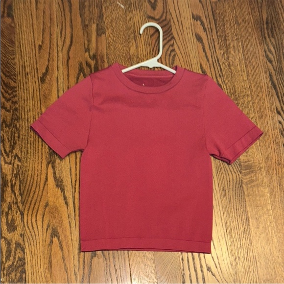 a new day Tops - Women's Nylon Short Sleeve Sleeves slight Crop Top